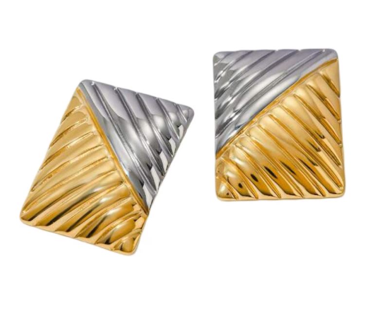 Dual Elegance Square Studs