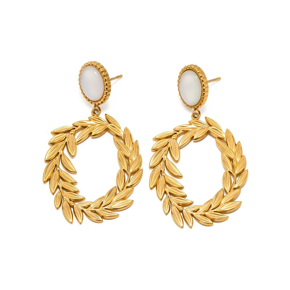 Athena Laurel Drop Earrings