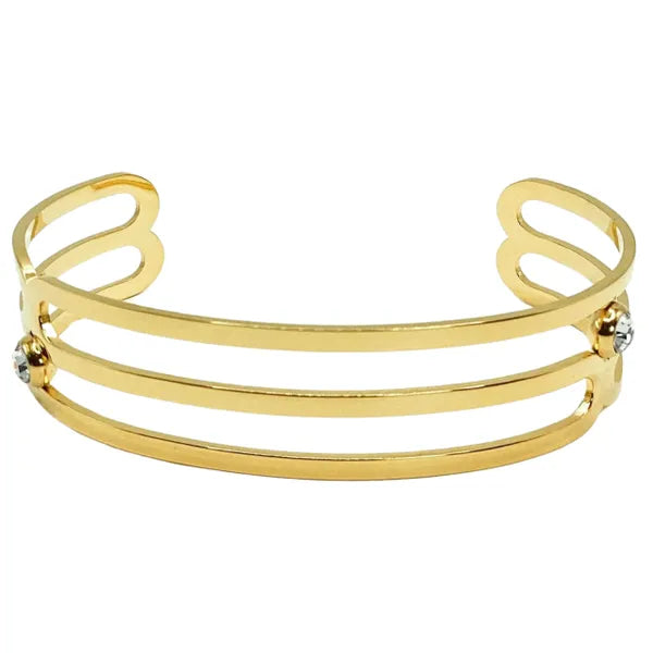 TrioLine Stone Cuff