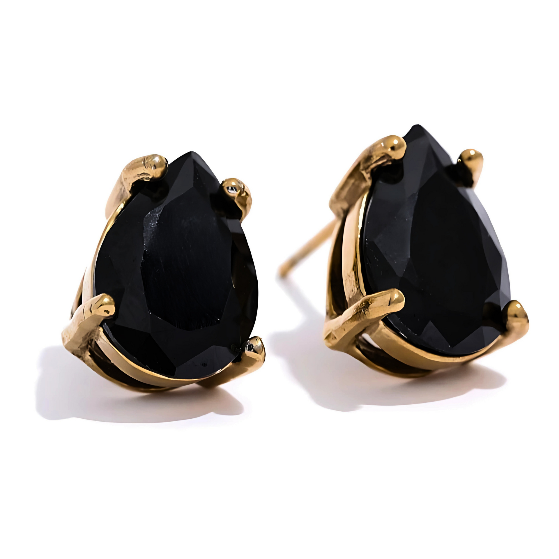 Midnight Teardrop Stud Earrings
