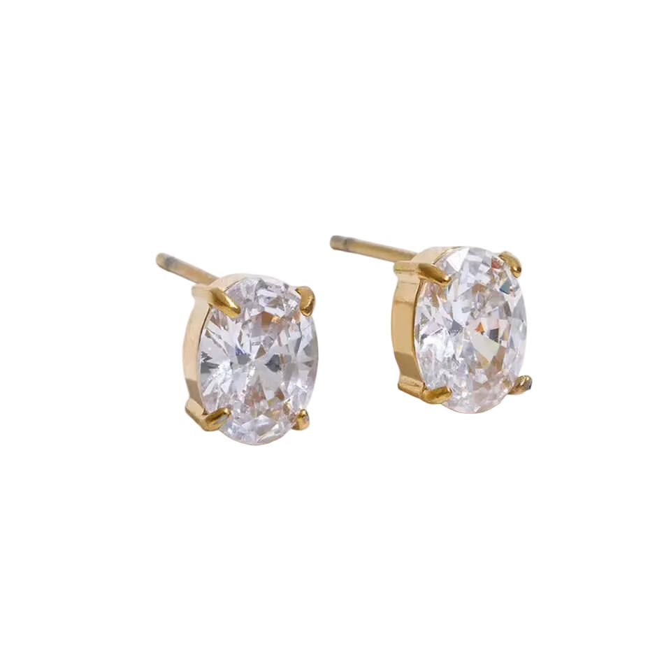Alma Crystal Stud Earrings