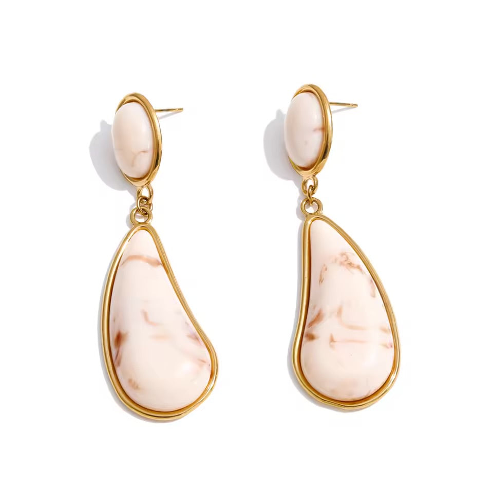 Amber Drop Resin Earrings