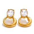 Crystal Link Knocker Earrings