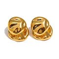 Dimpled Disc Earrings