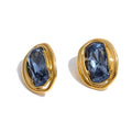Azure Oval Studs