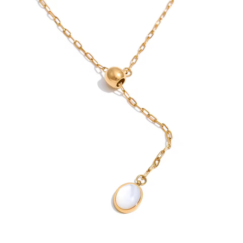 Dew Drop Lariat Necklace