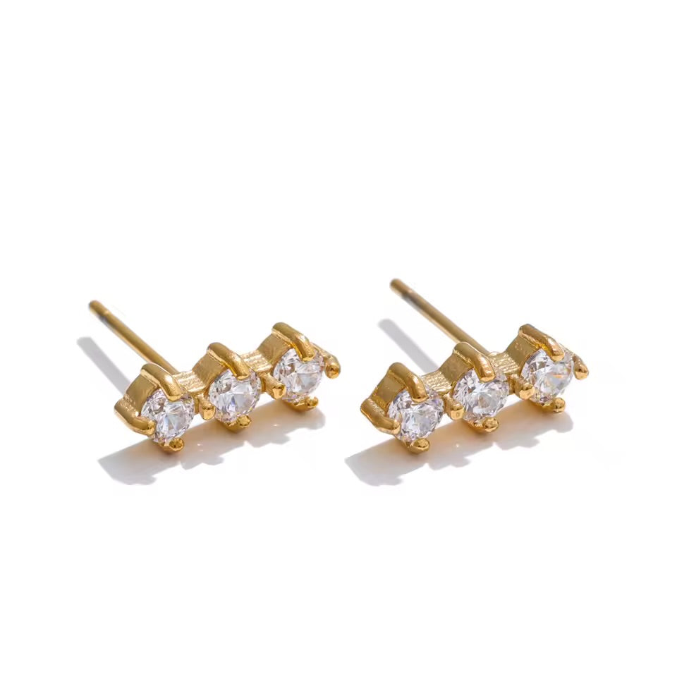 Luxe Trinity Studs