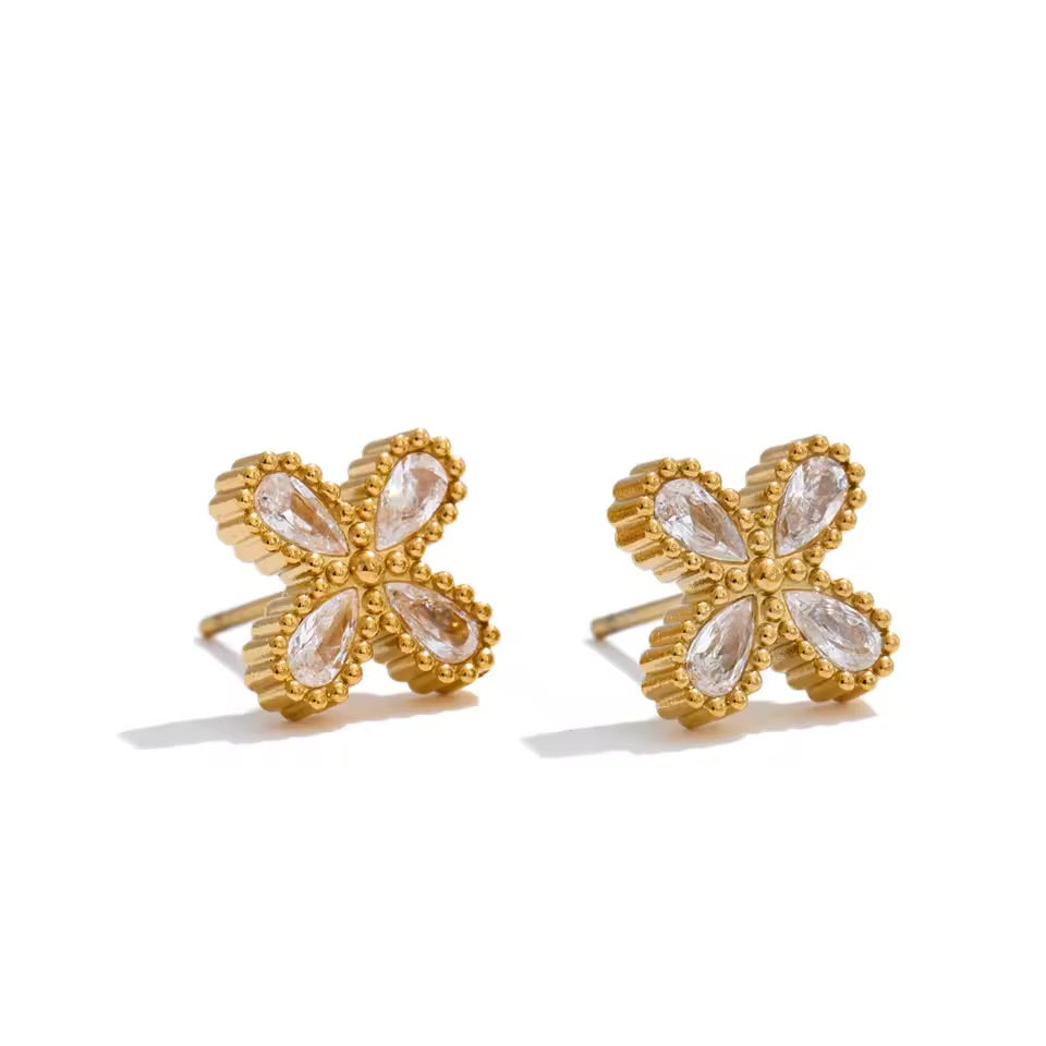 Beaded Blossom Studs