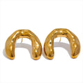 Hammered Arc Earrings
