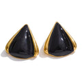 Onyx Pyramid Studs