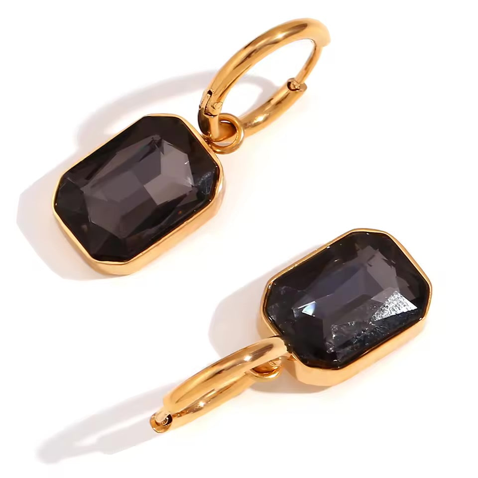 Heirloom Square Drop Hoops