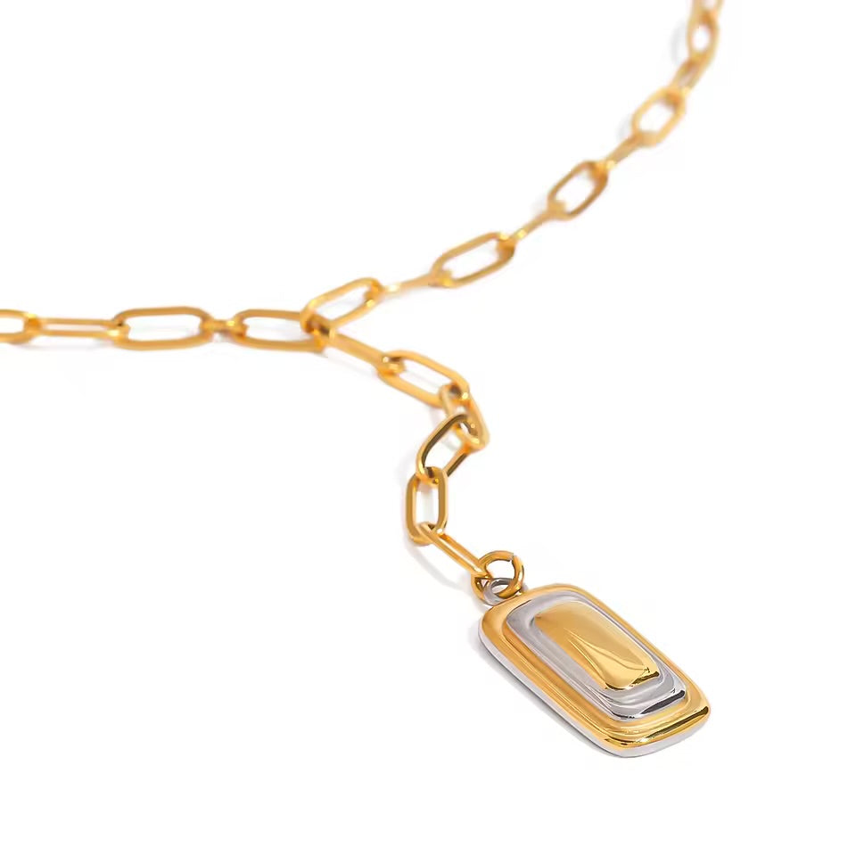 Dual To e Pendant Necklace