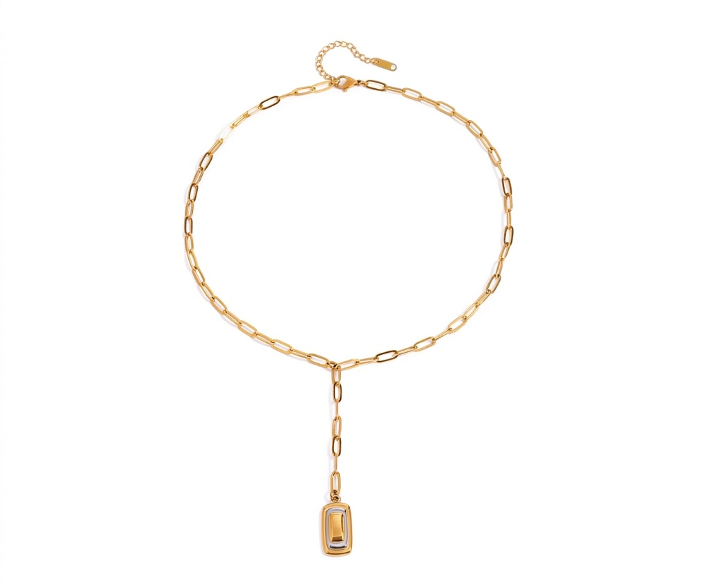 Dual To e Pendant Necklace