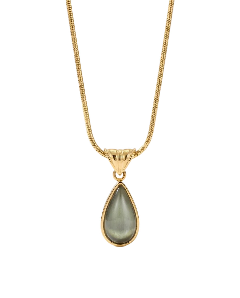 Olive Drop Necklace