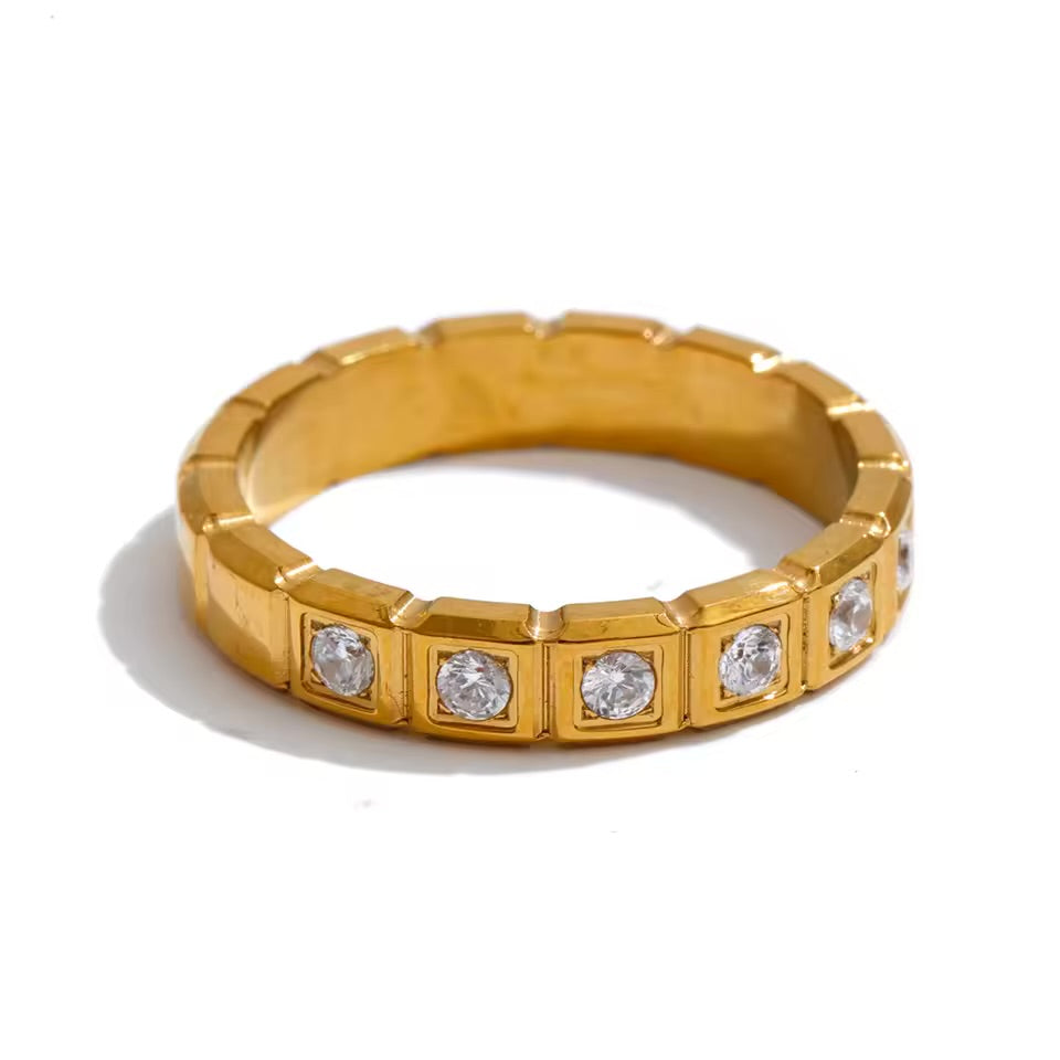 Crystal Block Ring