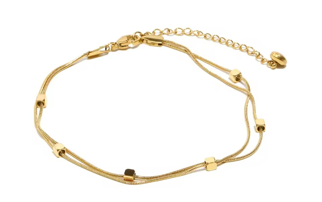 Dainty Square Anklet